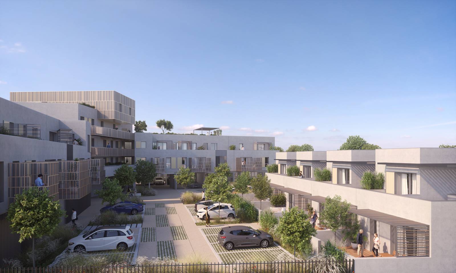 Résidence à taille humaine d'appartements neufs du T1 au T5 à Mauguio