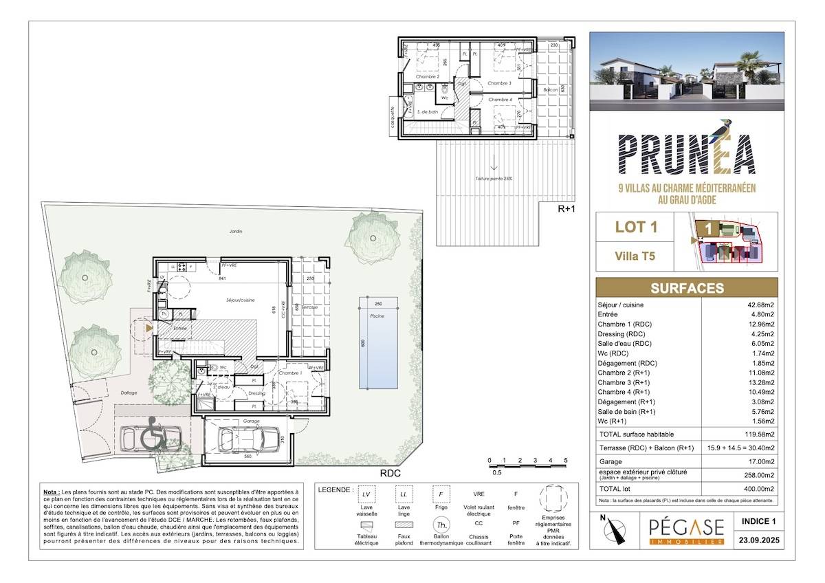 Pégase Immobilier PRUNÉA au Grau d'Agde 9 villas du T3 au T5