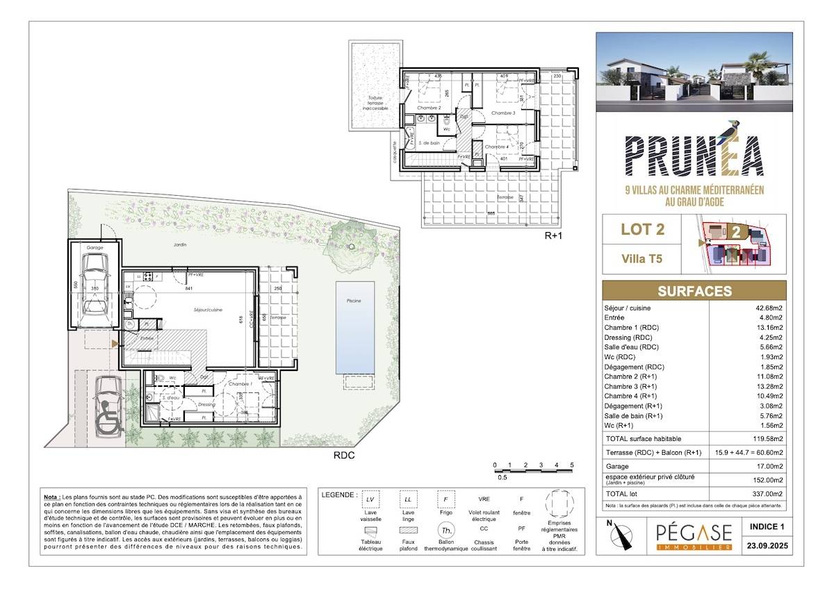 Pégase Immobilier PRUNÉA au Grau d'Agde 9 villas du T3 au T5