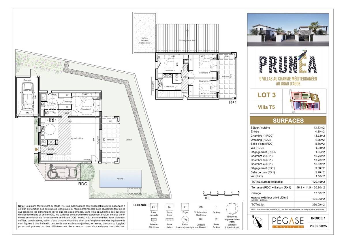 Pégase Immobilier PRUNÉA au Grau d'Agde 9 villas du T3 au T5