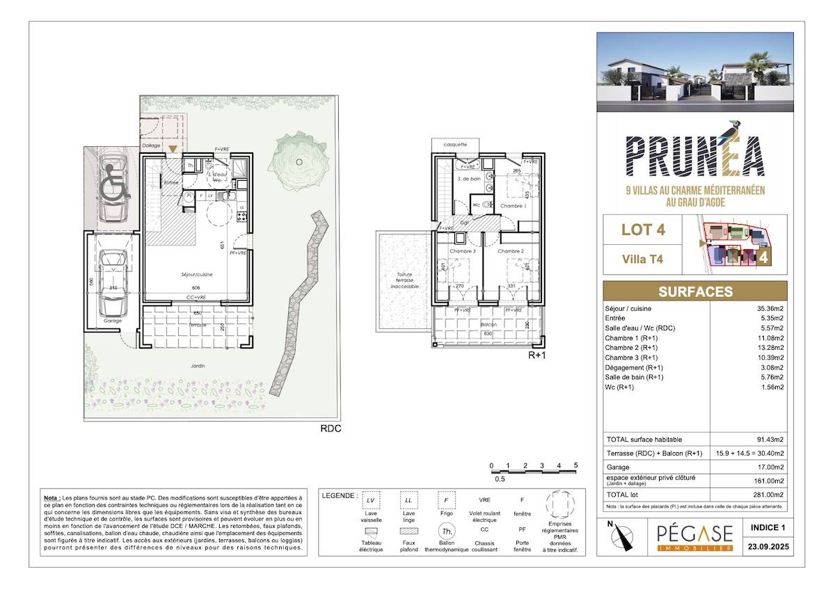 Pégase Immobilier PRUNÉA au Grau d'Agde 9 villas du T3 au T5