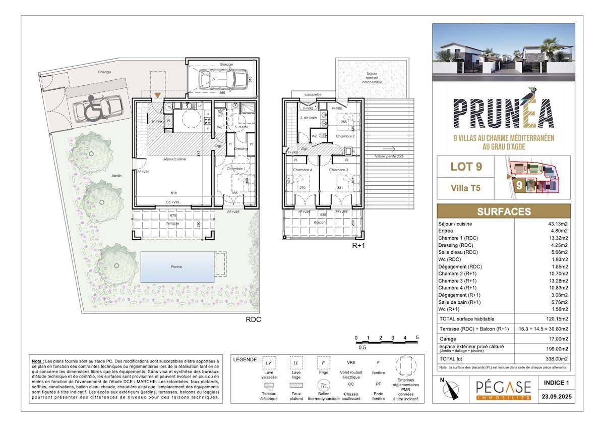 Pégase Immobilier PRUNÉA au Grau d'Agde 9 villas du T3 au T5