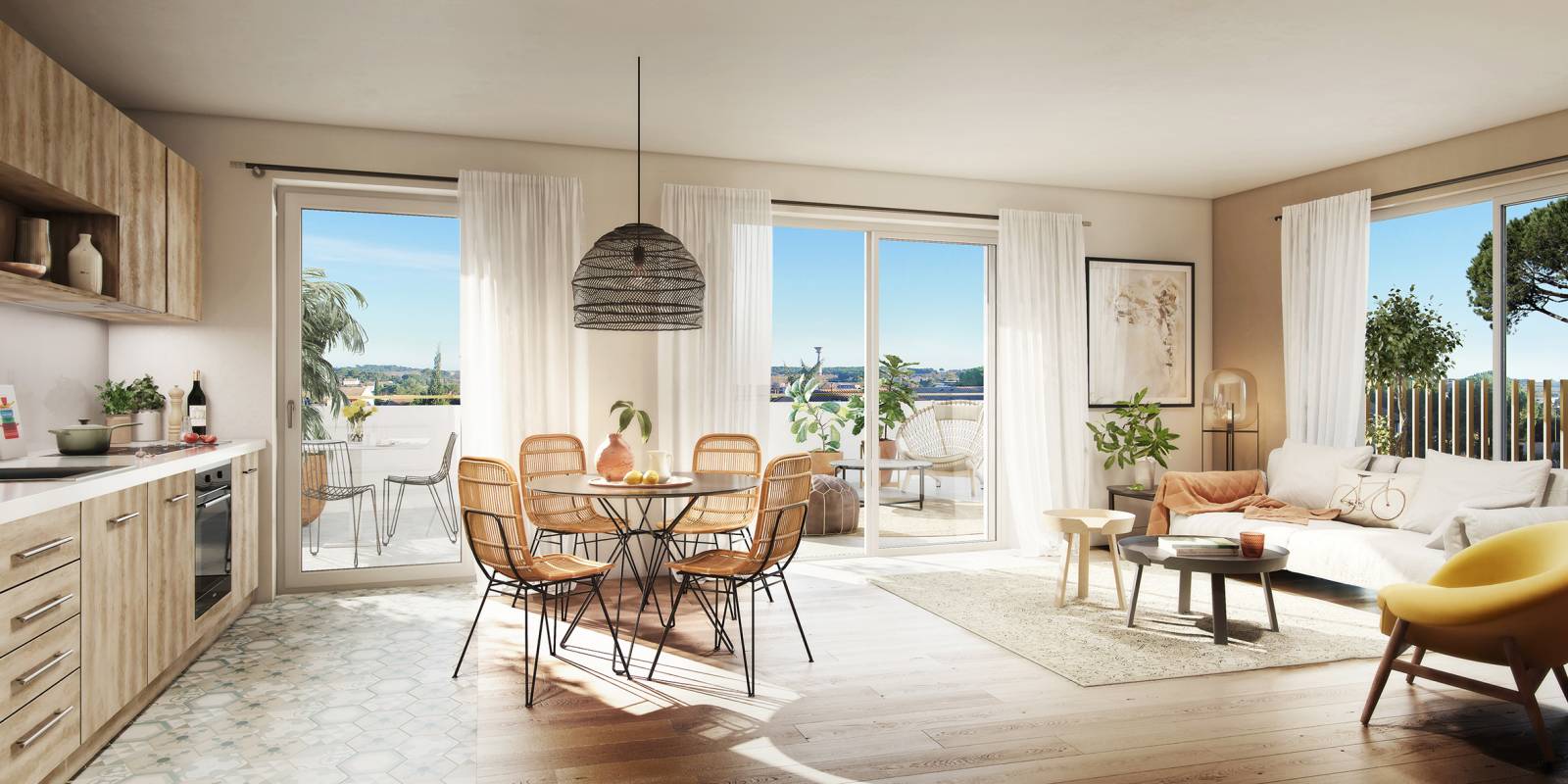 Confort et raffinement pour les appartements neufs de la résidence Impression à CASTELNAU LE LEZ