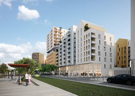 Pegase Immobilier projet PRISM ZAC République à Montpellier bureaux et commerces