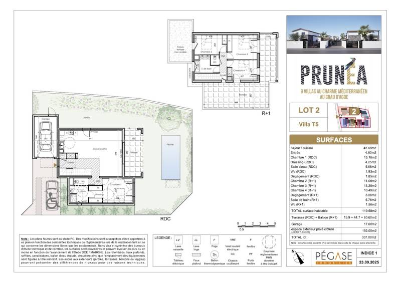Pégase Immobilier PRUNÉA au Grau d'Agde 9 villas du T3 au T5