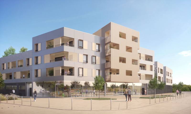 Résidence de 57 logements neufs sur 3 bâtiments du T1 au T5 à Mauguio